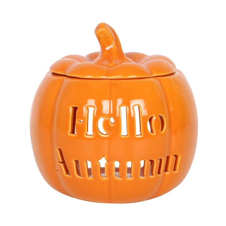 Hello Autumn Pumpkin Tealight Wax Warmer - Image 3