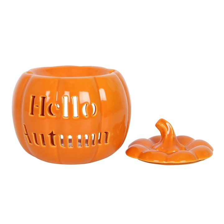 Hello Autumn Pumpkin Tealight Wax Warmer - Image 4
