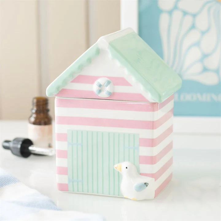 Pastel Beach Hut Tealight Wax Warmer