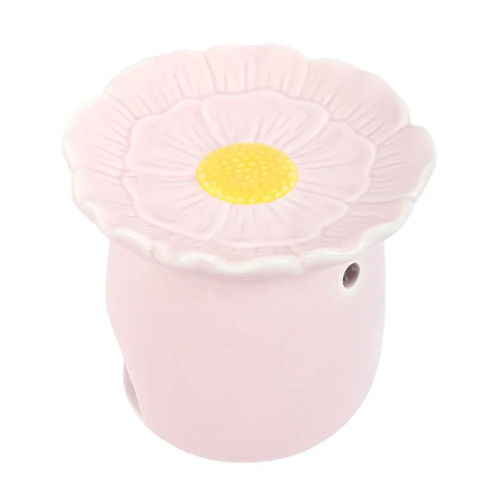 Pink Daisy Tealight Wax Warmer - Image 4
